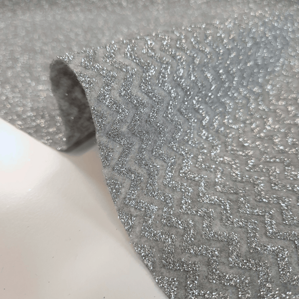Pannolenci H 155 cm - GRIGIO MELANGE ZIG ZAG GLITTER ARGENTO