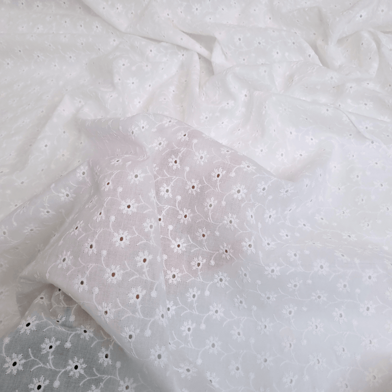 Pizzo Sangallo Bianco H 135 cm - RAMI IN FIORE