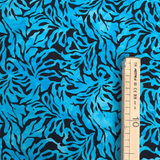 Cotone Americano Batik H 110 cm - FANTASIA AZZURRO/NERO