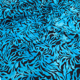 Cotone Americano Batik H 110 cm - FANTASIA AZZURRO/NERO