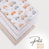 PACK CHOUETTE MOUTARDE - 6 pièces 70 x 100 cm