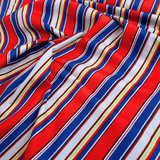 Cotone Americano H 110 cm - RIGHE ROSSO/BLU