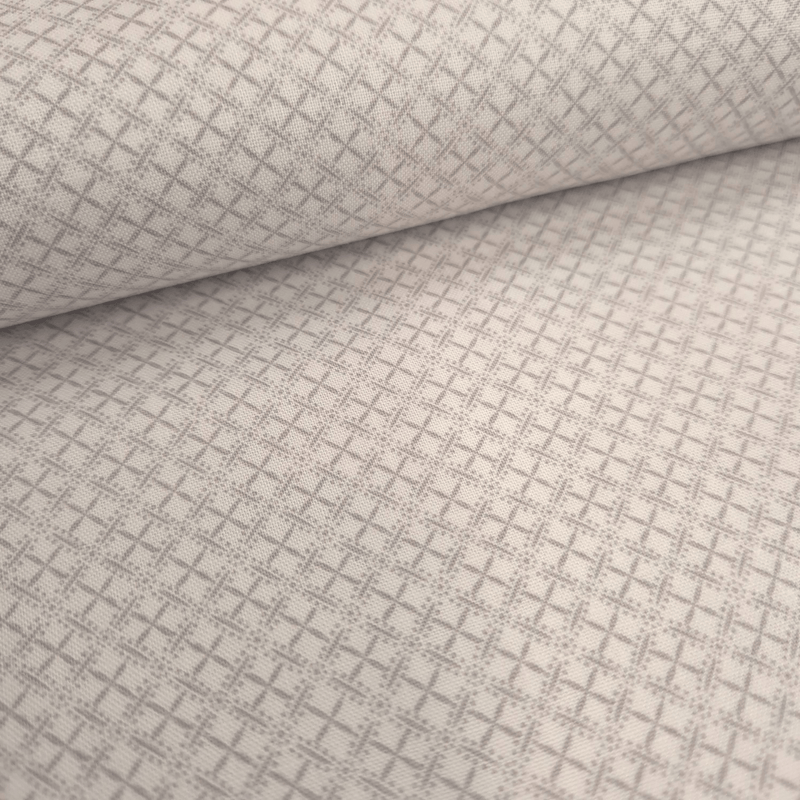 Cotone Americano H 110 cm - MINI GEOMETRIA GRIGIO/BIANCO