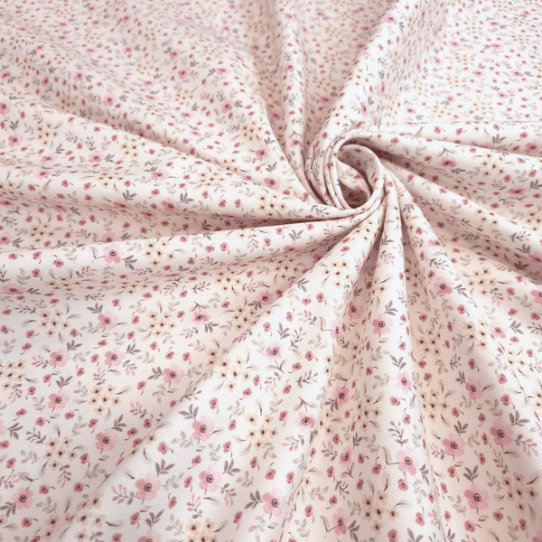 Panama Misto Cotone H 300 cm - MINI FIORELLINI ROSA
