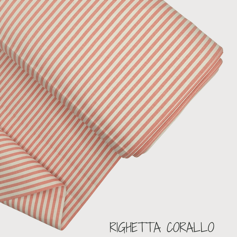 Collezione "Riga, quadretto e unito" H 180 cm - CORALLO