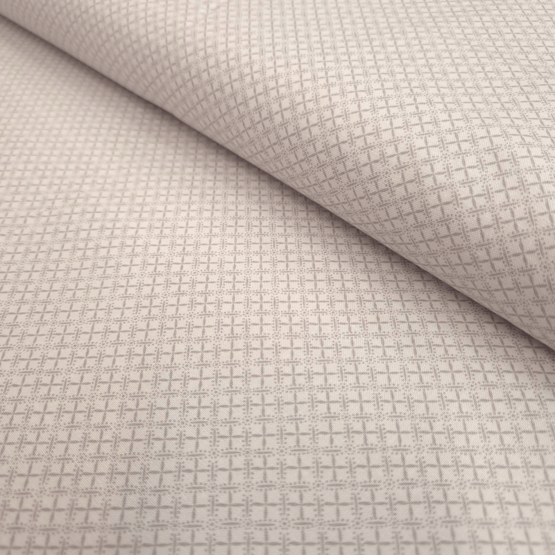 Cotone Americano H 110 cm - MINI GEOMETRIA GRIGIO/BIANCO