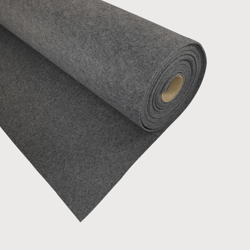 2 mm Polyesterfilz – Indischgrau – Mindestzuschnitt oder Vielfaches von 25 x 110 cm