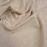 Tessuto Misto Lino H 150 cm - STELLINE BIANCHE/GREZZO