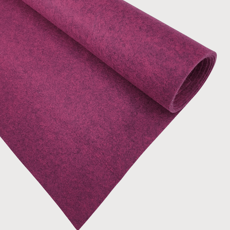 Feutre Polyester 2mm - Prune - coupe minimum ou multiples de 25 x 110 cm