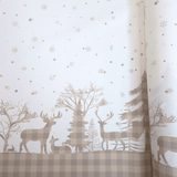 Tessuto no stiro H 150 cm - PAESAGGIO INVERNALE/SCOZZESE BEIGE