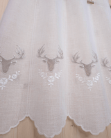 Tenda a vetro ricamata - CERVO BEIGE/BIANCO
