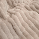 Geripptes Kunstfell, H 140 cm – CREME