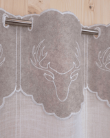 Tenda a vetro ricamata - CERVO BEIGE/BIANCO