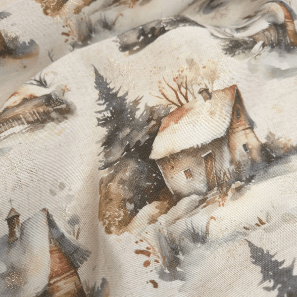 Tessuto Arredo Jacquard H 140 cm - LA CASETTA IN MONTAGNA/LUREX