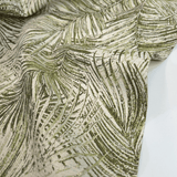Tessuto Arredo Jacquard H 140 cm - FOLIAGE VERDE/LUREX ORO