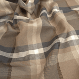 Tessuto Arredo M. Cotone H 280 cm - QUADRO BLU/TORTORA