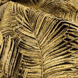 Tessuto Arredo Jacquard H 140 cm - FOLIAGE DORATO LUREX/NERO