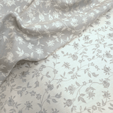 Tovagliato Fiandra di  Cotone H 180 cm - FIORELLINI ACCIAIO