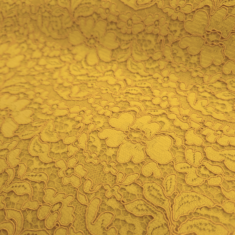 Wollfilz mit Spitze – GELB – Mindestschnitt oder Vielfaches von 25 x 135 cm