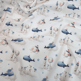 Tessuto Cotone H 140 cm - LA BALENA DEI SOGNI