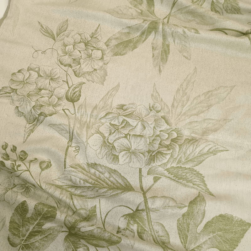 Tovagliato Fiandra in Misto Lino H 180 cm - ORTENSIE VERDE