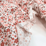 Jersey di Cotone H 150 cm - FIORELLINI ROSA ANTICO/LATTE