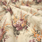 Panama Digital Fund Baumwolle H 2980 cm - BURGUNDER UND GELBE BLUMEN