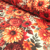 Cotone Fondo Panama Stampa Digitale H 280 cm - AUTUNNO FIORITO