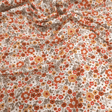 Jersey di Cotone H 150 cm - FIORELLINI RUGGINE/OCRA