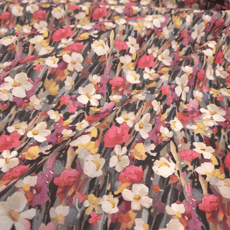Tessuto Cotone Digital H 150 cm - DIPINTO DI FIORELLINI