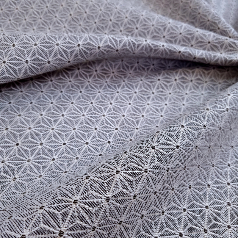Tessuto Arredo Jacquard H 140 cm - STELLA ESAGONALE/GRIGIO