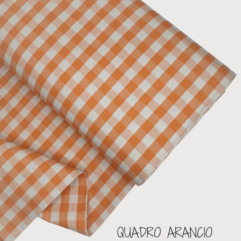 Collezione "Riga, quadretto e unito" H 180 cm  - ARANCIO