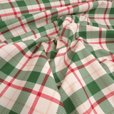 Tessuto no stiro H 150 cm - QUADRO SCOZZESE VERDE/ROSSO