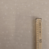 Tessuto Misto Lino H 150 cm - STELLINE BIANCHE/GREZZO