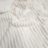 Fausse fourrure côtelée H 140 cm - CRÈME