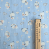 Bedruckter Musselin – FEDERN/TERRAKOTTA H 140 cm