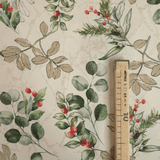 Tissu d'ameublement Jacquard H 140 cm - VOLPINE NATALIZIE/LUREX