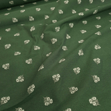 Tessuto Arredo Gobelin H 280 cm - TRIS DI FIORELLINI/VERDE