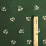 Tessuto Arredo Gobelin H 280 cm - TRIS DI FIORELLINI/VERDE