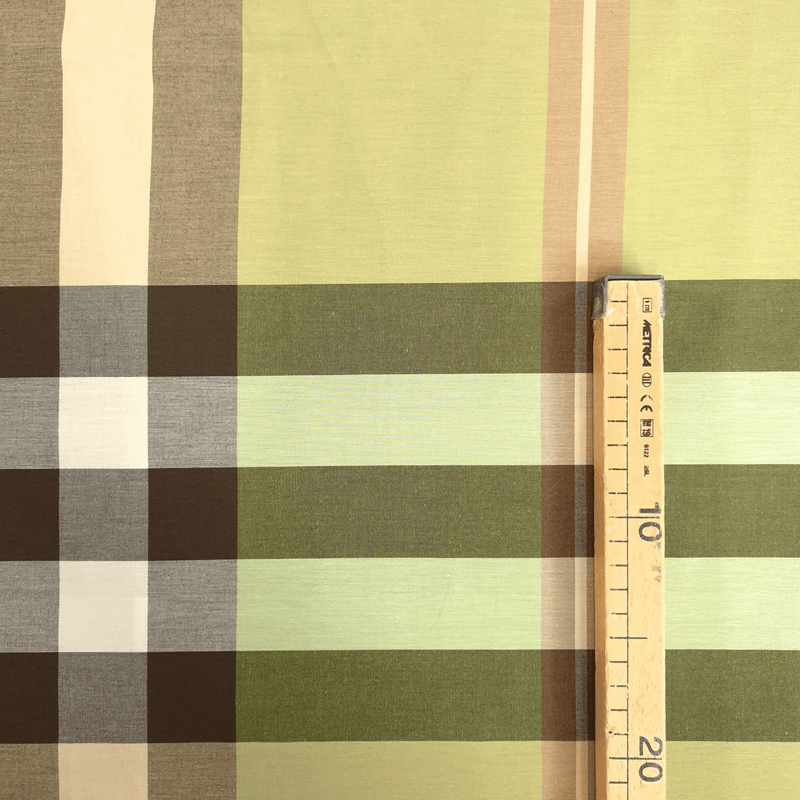 Cotone Percalle H 300 cm - QUADRO VERDE