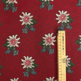 Tessuto Arredo Gobelin H 280 cm - STELLE ALPINE/ROSSO SCURO