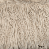Fausse fourrure côtelée H 140 cm - CRÈME