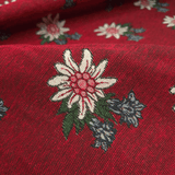 Tessuto Arredo Gobelin H 280 cm - STELLE ALPINE/ROSSO SCURO
