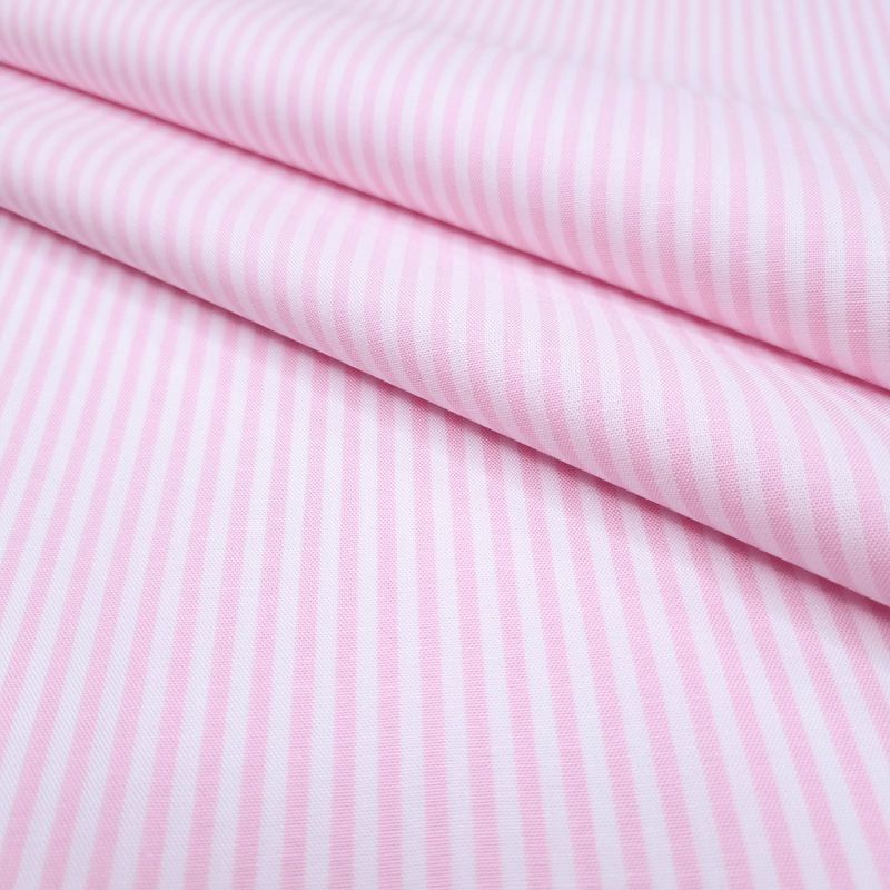 Baumwoll-POPELINE-Stoff H 150 cm – ROSA STREIFEN
