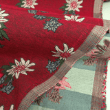 Tessuto Arredo Gobelin H 280 cm - STELLE ALPINE/ROSSO SCURO