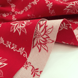 Tessuto Arredo Gobelin H 280 cm - FIORITURA ALPINA/ROSSO