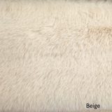 Fausse fourrure côtelée H 140 cm - CRÈME