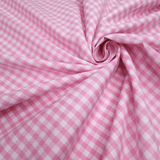 Tessuto Cotone POPELINE H 150 cm - QUADRO ROSA
