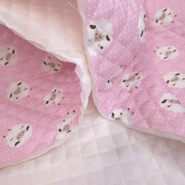 Trapuntato in piquet millerighe double face H 150 cm - PECORELLE ROSA