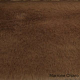 Fausse fourrure côtelée H 140 cm - CRÈME